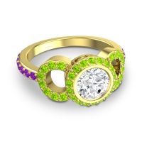 Halo Bezel Pave Dharman Ring