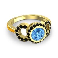Halo Bezel Pave Dharman Ring