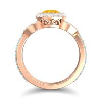 Halo Bezel Pave Dharman Ring
