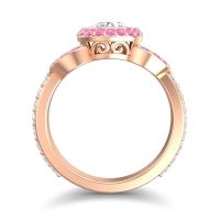 Halo Bezel Pave Dharman Ring