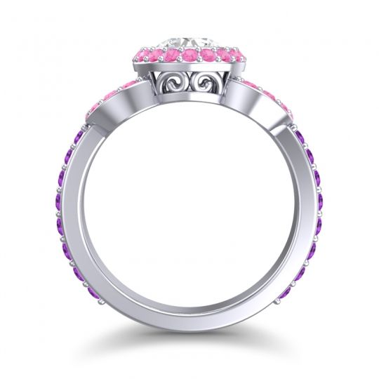 Halo Bezel Pave Dharman Ring