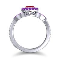 Halo Bezel Pave Dharman Ring