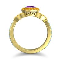 Halo Bezel Pave Dharman Ring