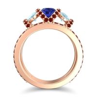 Three Stone Oval Pave Vapra Ring