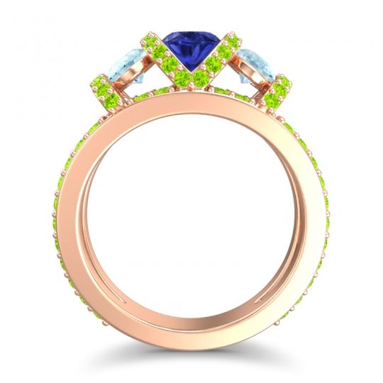 Three Stone Oval Pave Vapra Ring