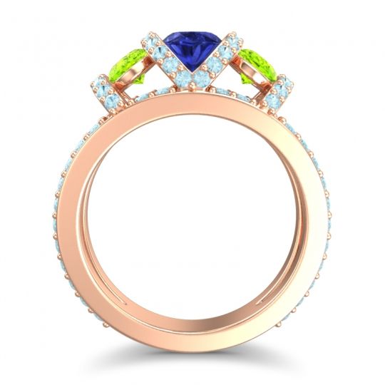 Three Stone Oval Pave Vapra Ring