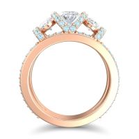 Three Stone Oval Pave Vapra Ring