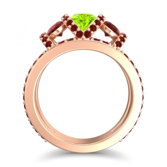 Three Stone Oval Pave Vapra Ring