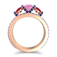 Three Stone Oval Pave Vapra Ring