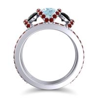 Three Stone Oval Pave Vapra Ring