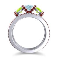 Three Stone Oval Pave Vapra Ring