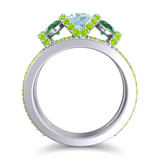 Three Stone Oval Pave Vapra Ring