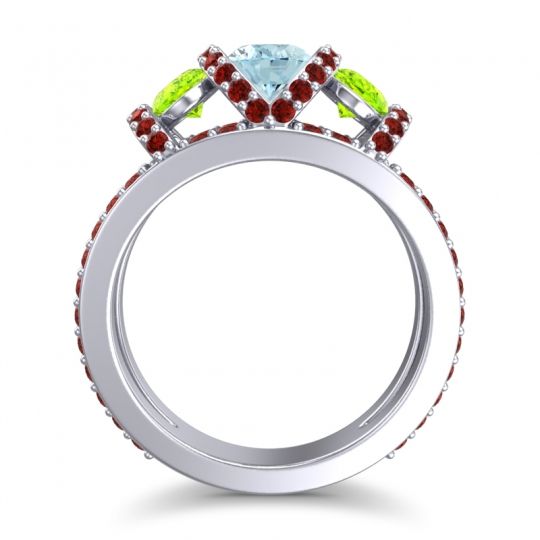 Three Stone Oval Pave Vapra Ring