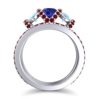 Three Stone Oval Pave Vapra Ring