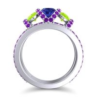 Three Stone Oval Pave Vapra Ring