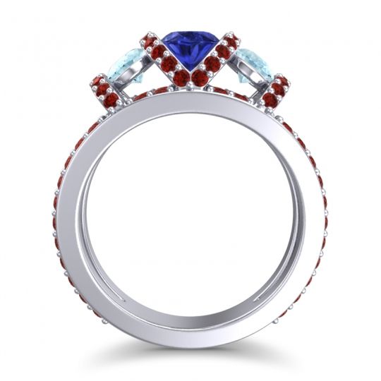 Three Stone Oval Pave Vapra Ring