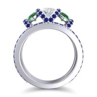 Three Stone Oval Pave Vapra Ring