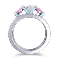 Three Stone Oval Pave Vapra Ring