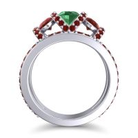 Three Stone Oval Pave Vapra Ring