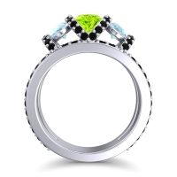 Three Stone Oval Pave Vapra Ring
