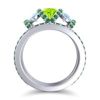 Three Stone Oval Pave Vapra Ring