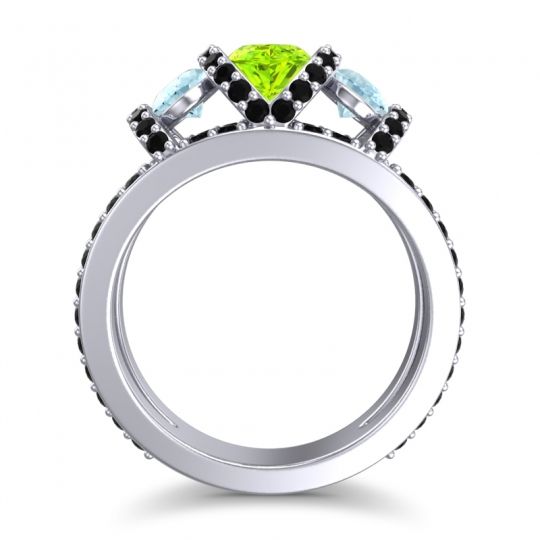 Three Stone Oval Pave Vapra Ring