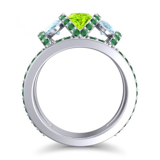 Three Stone Oval Pave Vapra Ring