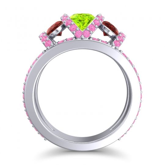 Three Stone Oval Pave Vapra Ring