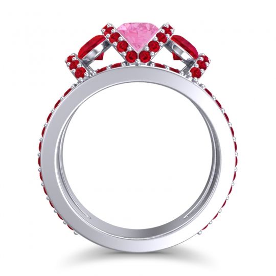 Three Stone Oval Pave Vapra Ring