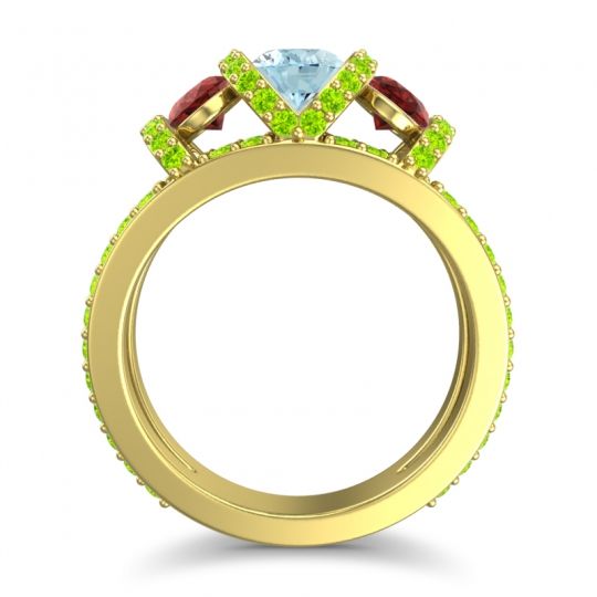Three Stone Oval Pave Vapra Ring
