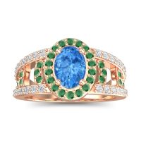 Halo Oval Pave Vilasati Ring