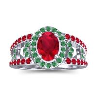 Halo Oval Pave Vilasati Ring