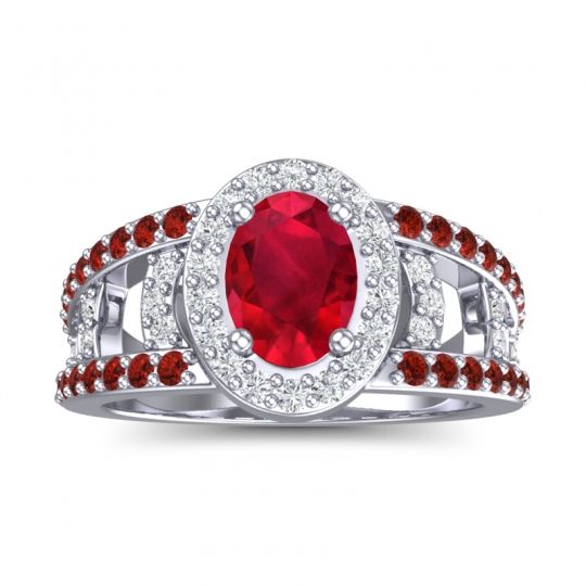 Halo Oval Pave Vilasati Ring
