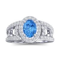 Halo Oval Pave Vilasati Ring
