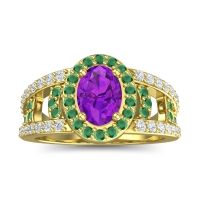 Halo Oval Pave Vilasati Ring