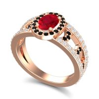 Halo Oval Pave Vilasati Ring