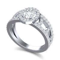 Halo Oval Pave Vilasati Ring
