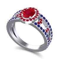 Halo Oval Pave Vilasati Ring