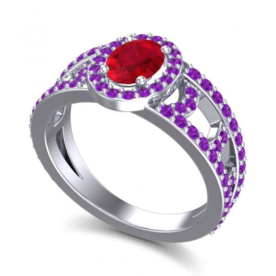 Halo Oval Pave Vilasati Ring