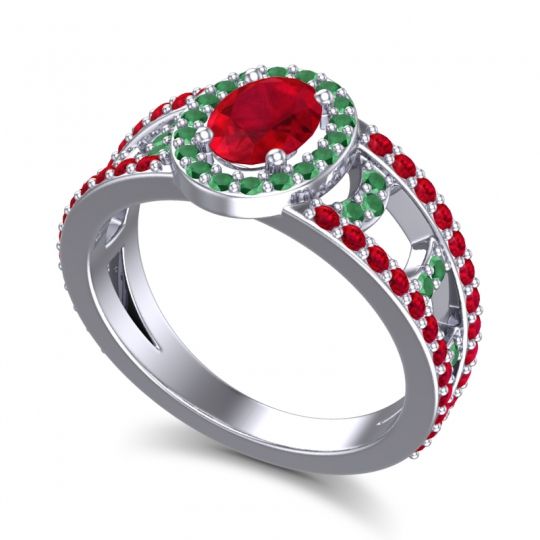 Halo Oval Pave Vilasati Ring