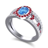 Halo Oval Pave Vilasati Ring