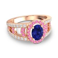 Halo Oval Pave Vilasati Ring