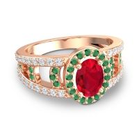 Halo Oval Pave Vilasati Ring