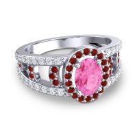 Halo Oval Pave Vilasati Ring