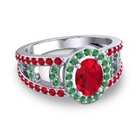 Halo Oval Pave Vilasati Ring