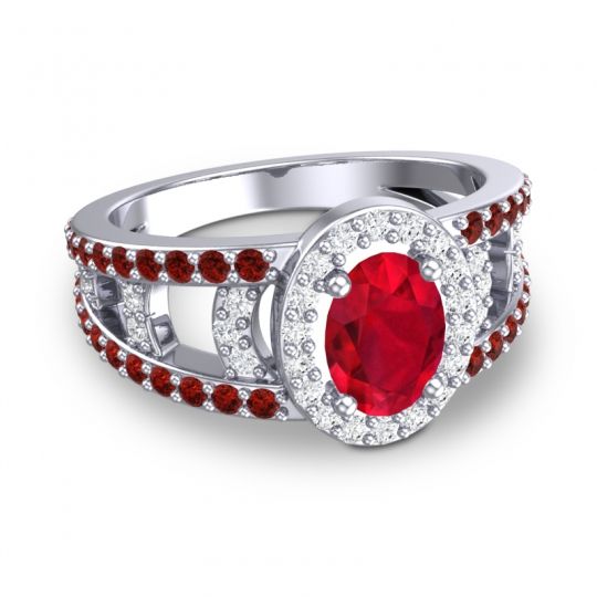 Halo Oval Pave Vilasati Ring