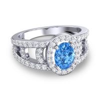 Halo Oval Pave Vilasati Ring