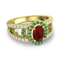 Halo Oval Pave Vilasati Ring