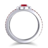 Halo Oval Pave Vilasati Ring