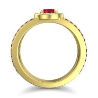 Halo Oval Pave Vilasati Ring